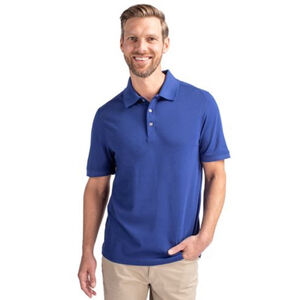 Cutter & Buck Advantage Tri-Blend Pique Drytec Mens Polo Cobalt Blue Mens Size L